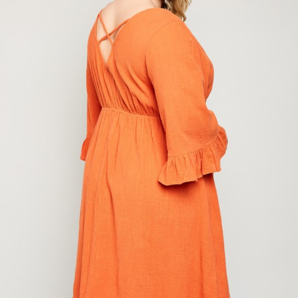 *ONLY 1 LEFT* Embroidered Floral Tunic Dress - Picture 6 of 7